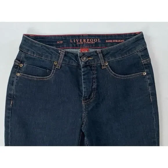 Liverpool Jeans Co Sadie Straight Lightweight Stretch Denim Jeans. Women's 28. - Picture 6 of 9